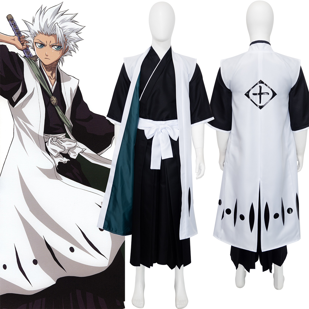 Bleach Captain Coat - Toshiro Hitsugaya Cosplay Costume Manga Anime
