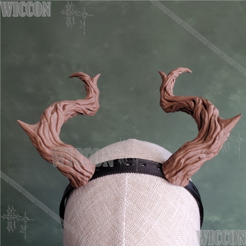 Anime Cosplay Events - Twisted Branch Satyr Horn Headband Brown
