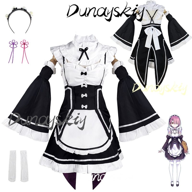 Rem Ram Cosplay Costume Anime  - Anime Cosplay Rem recensione e prezzo