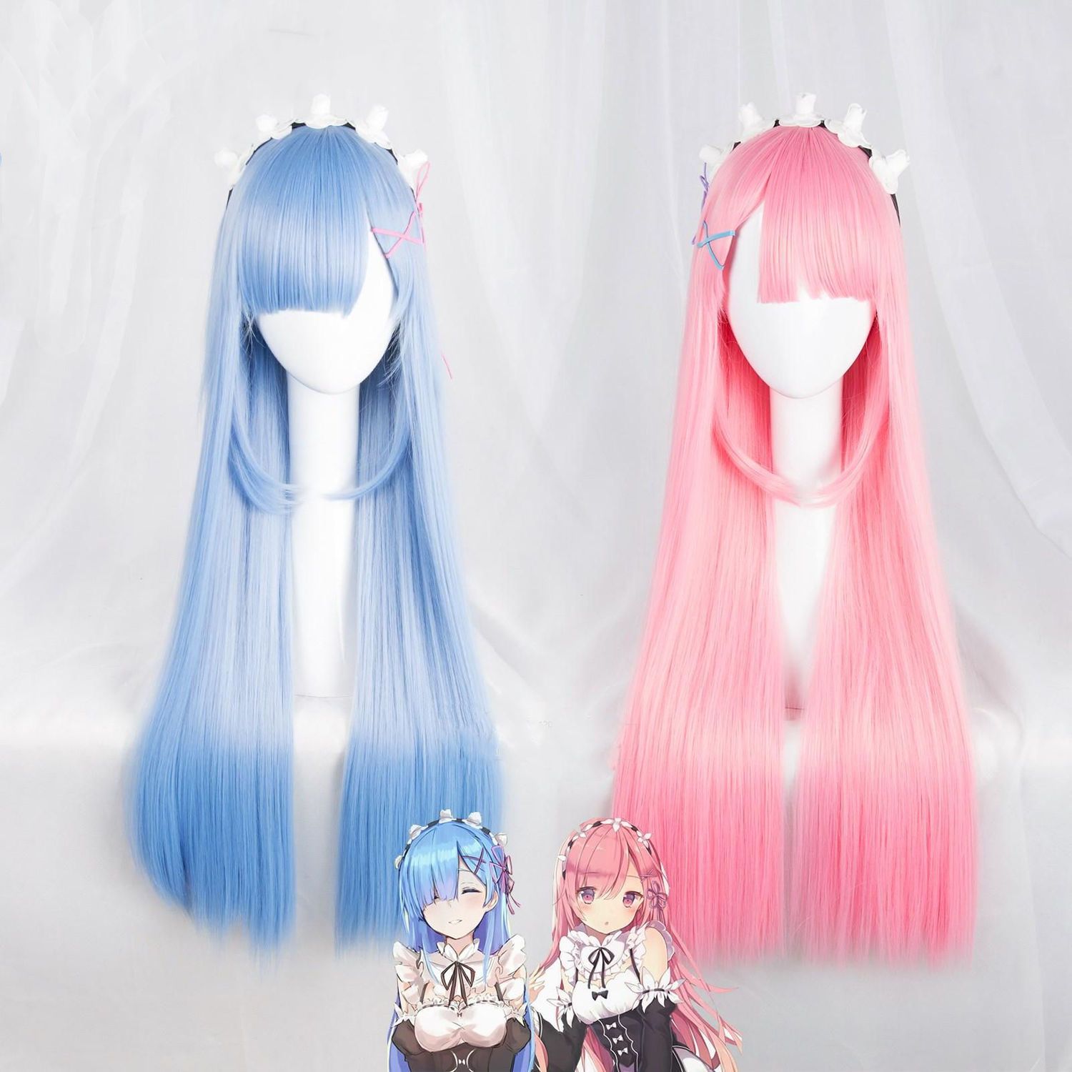 Re Zero Ram & Rem Cosplay Wig  - Anime Cosplay Rem recensione e prezzo