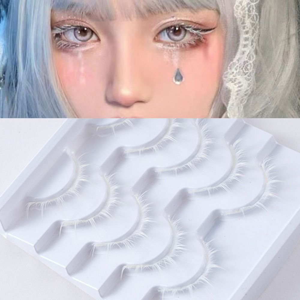 White White Anime Eyelashes Ja - Anime Cosplay Lashes recensione e prezzo