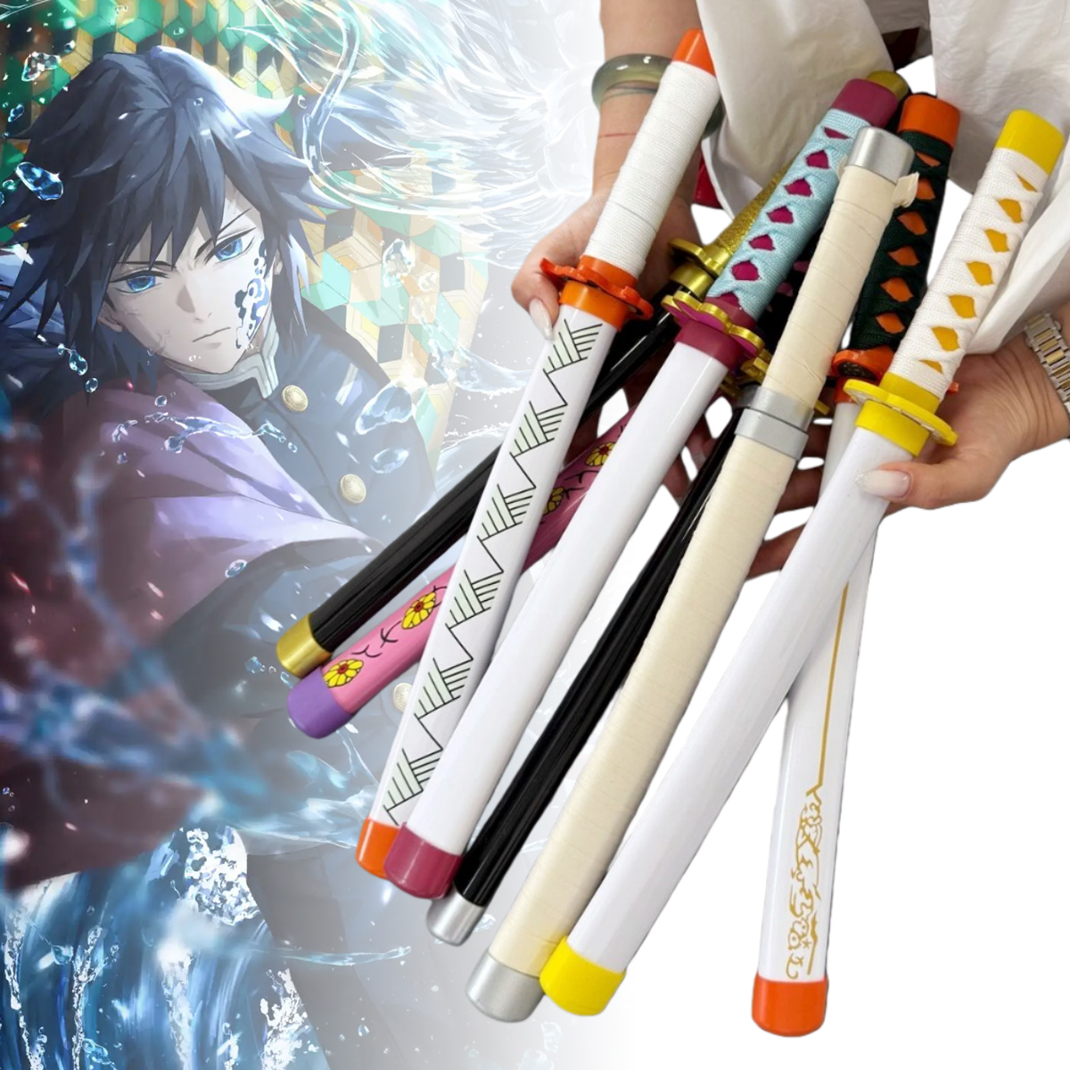 16inch Tomioka Giyuu Katana An - Anime Cosplay Real recensione e prezzo
