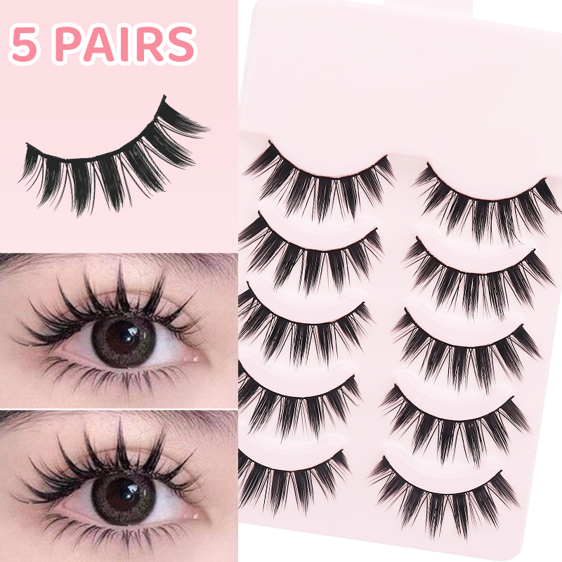 DINGSEN 5 Pairs Manga Lashes E - Anime Cosplay Lashes recensione e prezzo