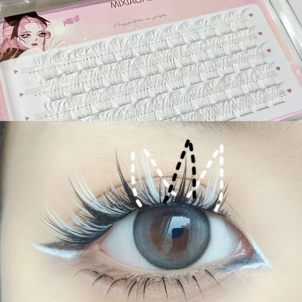 Mixiaohe Colorful Eyelashes 60 - Anime Cosplay Lashes recensione e prezzo